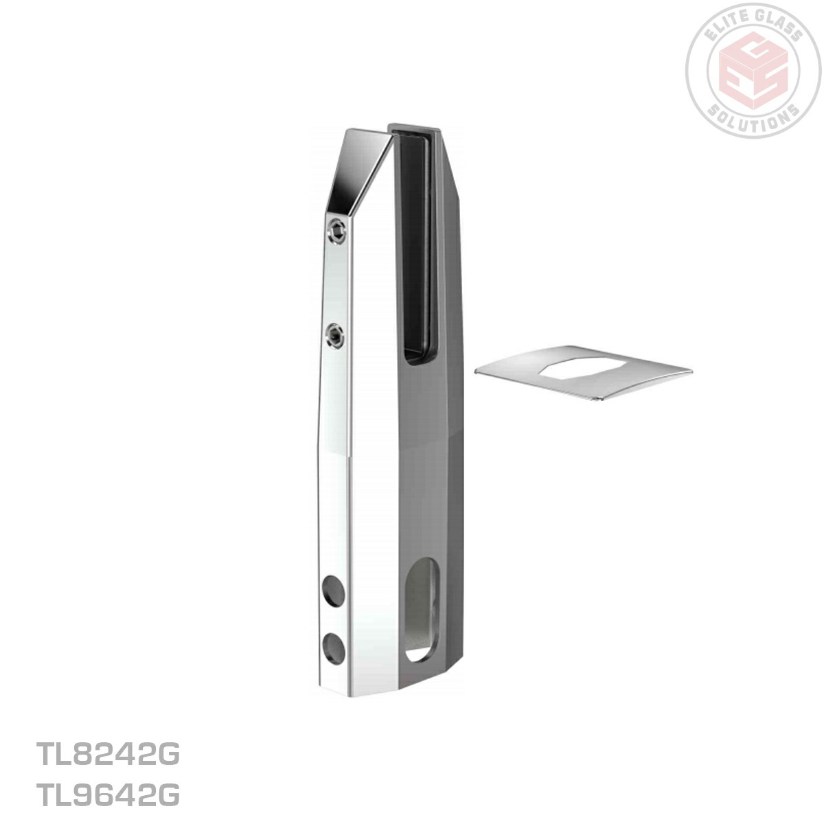 Square Core Drilled Adjustable Tilt Lock Mini Post - Polished Stainless Steel